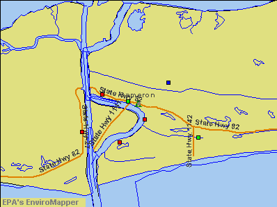 Cameron, Louisiana environmental map by EPA