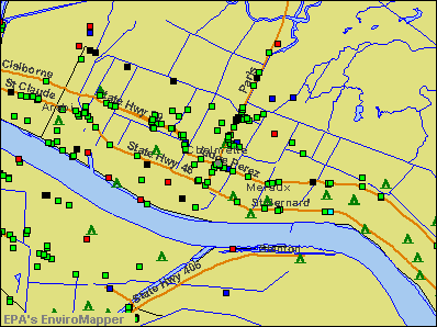 Chalmette, Louisiana environmental map by EPA