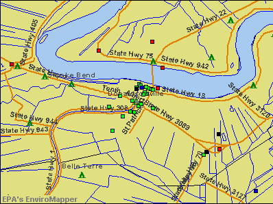 Donaldsonville, Louisiana environmental map by EPA