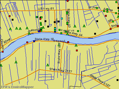 Edgard, Louisiana environmental map by EPA