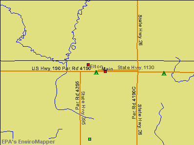 Elton, Louisiana environmental map by EPA