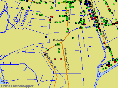 Estelle, Louisiana environmental map by EPA