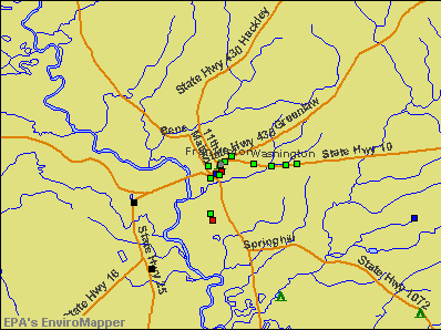 Franklinton, Louisiana environmental map by EPA