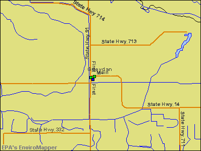 Gueydan, Louisiana environmental map by EPA