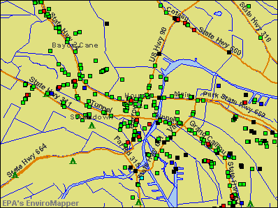 Houma, Louisiana environmental map by EPA