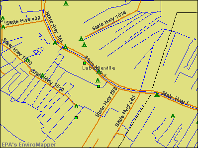 Labadieville, Louisiana environmental map by EPA