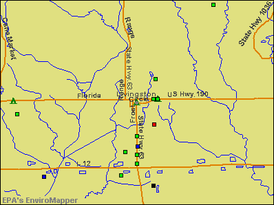 Livingston, Louisiana environmental map by EPA