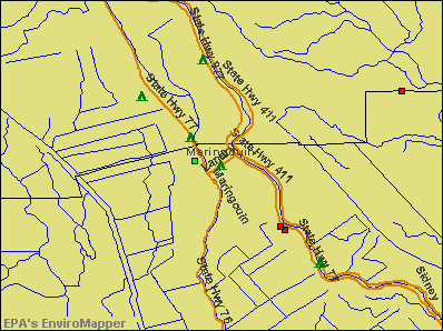 Maringouin, Louisiana environmental map by EPA