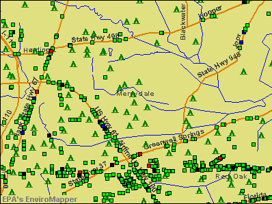 Merrydale, Louisiana environmental map by EPA