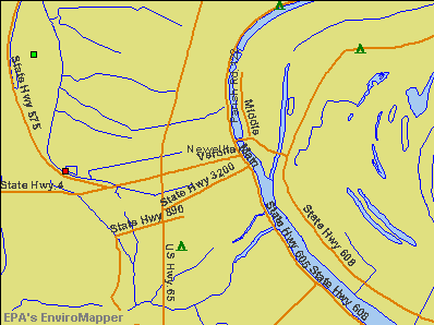 Newellton, Louisiana environmental map by EPA
