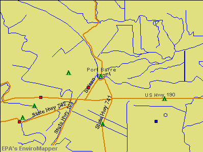 Port Barre, Louisiana environmental map by EPA