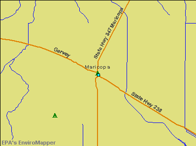 Maricopa, Arizona environmental map by EPA