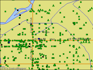 Mesa, Arizona environmental map by EPA