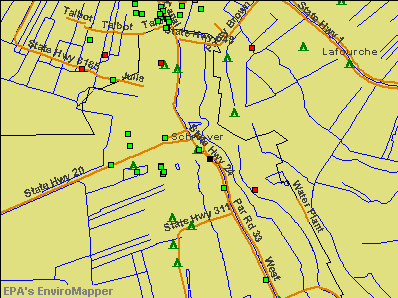 Schriever, Louisiana environmental map by EPA