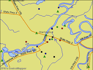 Sterlington, Louisiana environmental map by EPA