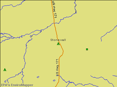 Stonewall, Louisiana environmental map by EPA