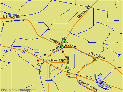 Tallulah, Louisiana environmental map by EPA