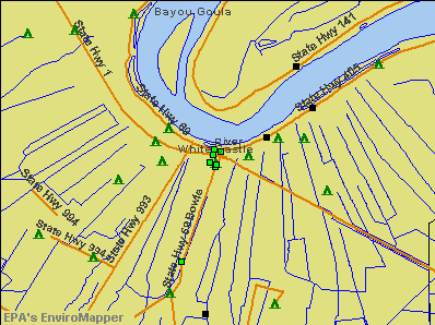 White Castle, Louisiana environmental map by EPA
