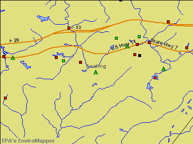 Coaling, Alabama environmental map by EPA