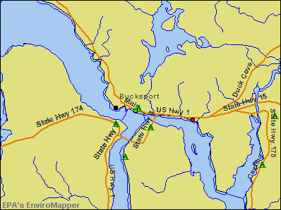 Bucksport, Maine environmental map by EPA