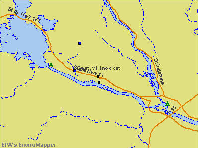 East Millinocket, Maine environmental map by EPA
