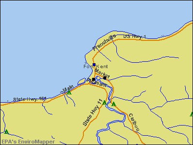 Fort Kent, Maine environmental map by EPA