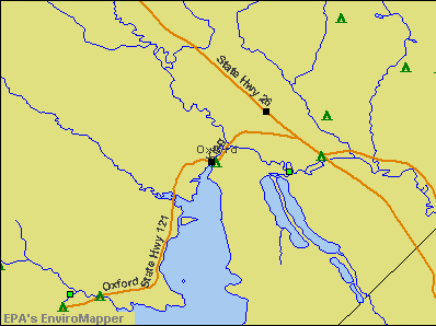 Oxford, Maine environmental map by EPA