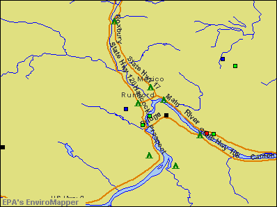 Rumford, Maine environmental map by EPA
