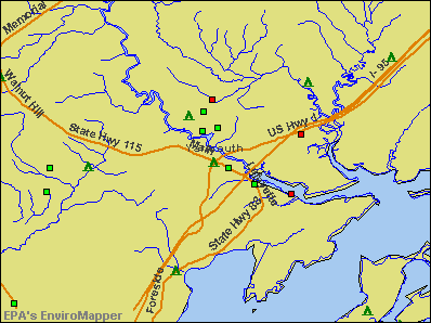 Yarmouth, Maine environmental map by EPA