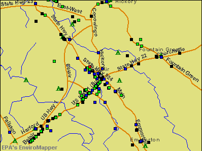 Bel Air, Maryland environmental map by EPA