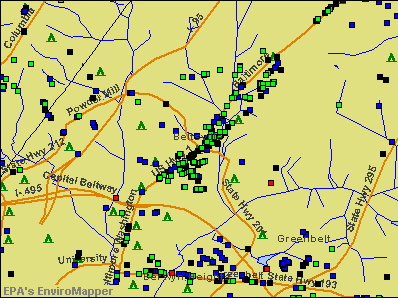 Beltsville, Maryland environmental map by EPA