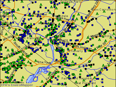 Bladensburg, Maryland environmental map by EPA