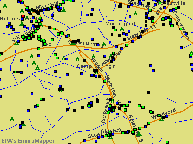 Camp Springs, Maryland environmental map by EPA