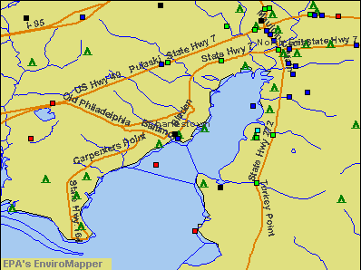 Charlestown, Maryland environmental map by EPA