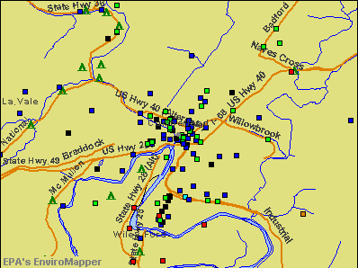 Cumberland, Maryland environmental map by EPA