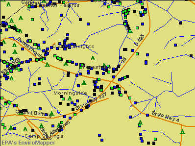 Forestville, Maryland environmental map by EPA
