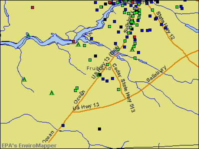 Fruitland, Maryland environmental map by EPA
