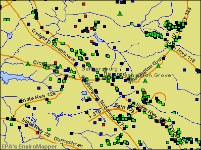 Gaithersburg, Maryland environmental map by EPA