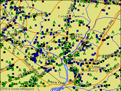 Hyattsville, Maryland environmental map by EPA