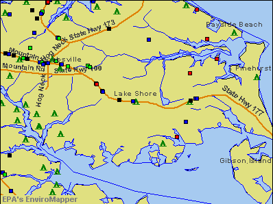 Lake Shore, Maryland environmental map by EPA