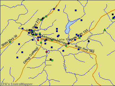 Mountain Lake Park, Maryland environmental map by EPA