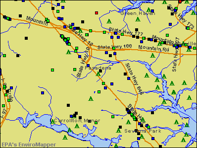 Pasadena, Maryland environmental map by EPA