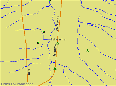 Sahuarita, Arizona environmental map by EPA