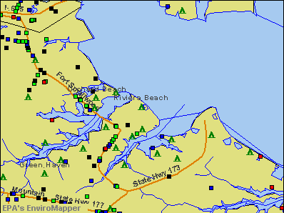 Riviera Beach, Maryland environmental map by EPA