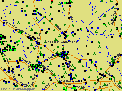 Wheaton-Glenmont, Maryland environmental map by EPA