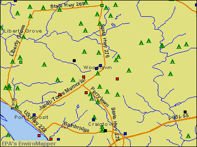 Woodlawn, Maryland environmental map by EPA
