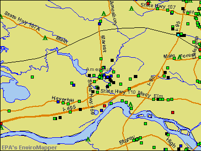Amesbury, Massachusetts environmental map by EPA