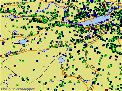 Brookline, Massachusetts environmental map by EPA