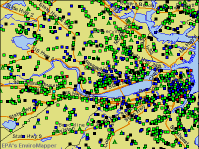 Cambridge, Massachusetts environmental map by EPA