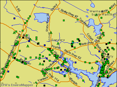 Danvers, Massachusetts environmental map by EPA